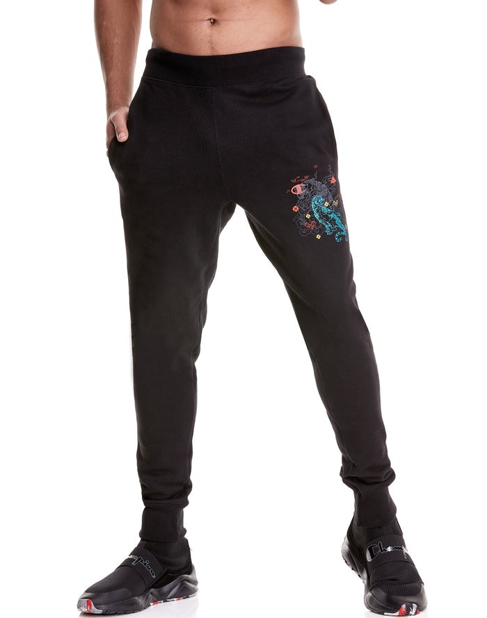 Champion Mens Joggers NZ - Reverse Weave® Year Of The Tiger Black ( 3240-FBKAP )